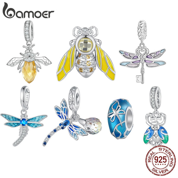 Sterling Silver Dragonfly Pendant Charm for Women