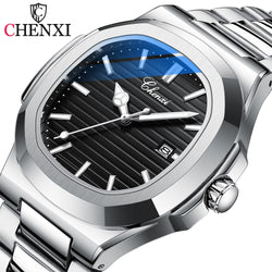 Stainless Steel Quartz Luminous Wristwatch for Men