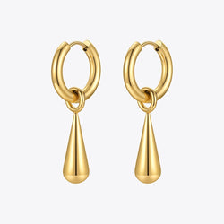 ENFASHION Gold Color Waterdrop Dangle Earrings for Women Drop Earings Stainless Steel Fashion Jewelry Party Pendientes E211340