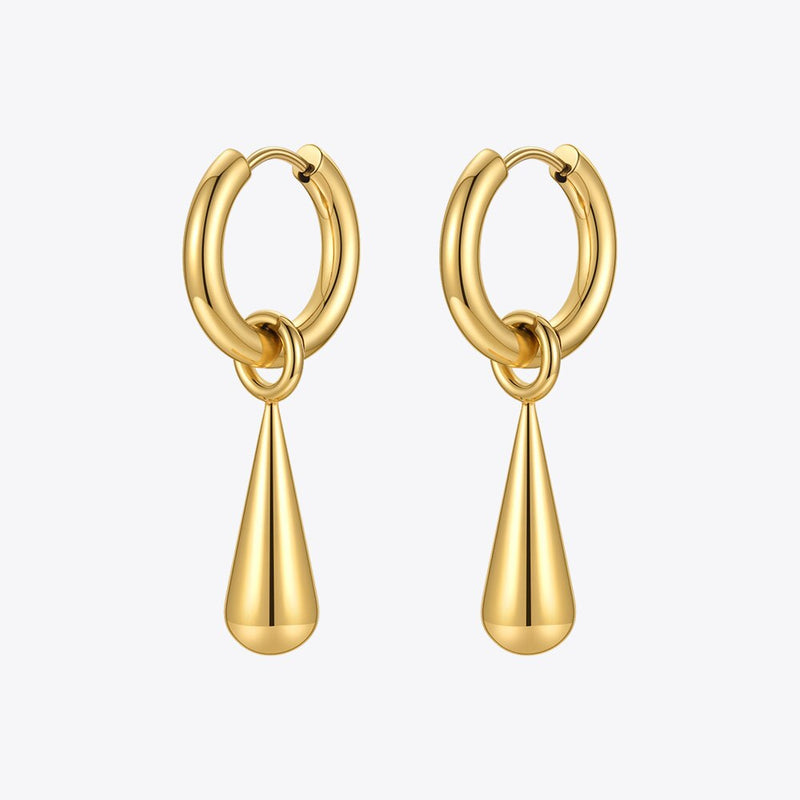 ENFASHION Gold Color Waterdrop Dangle Earrings for Women Drop Earings Stainless Steel Fashion Jewelry Party Pendientes E211340