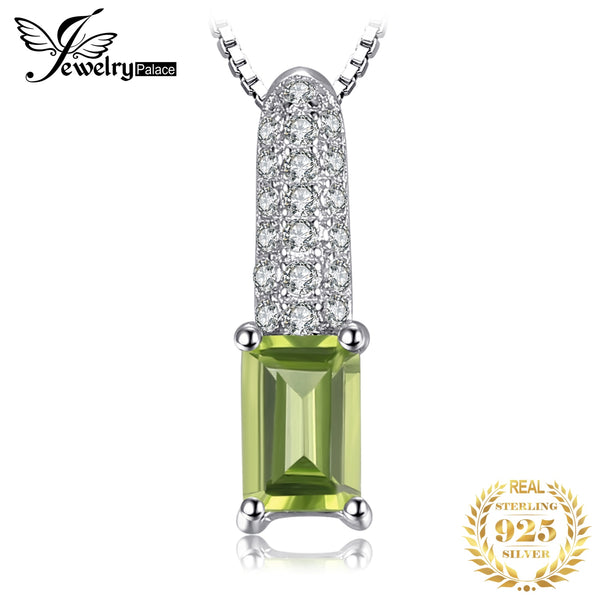 Sterling Silver Peridot Pendant Necklace for Women