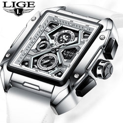 Stainless Steel Silicone Chronograph Luminous Waterproof Watch for Men.