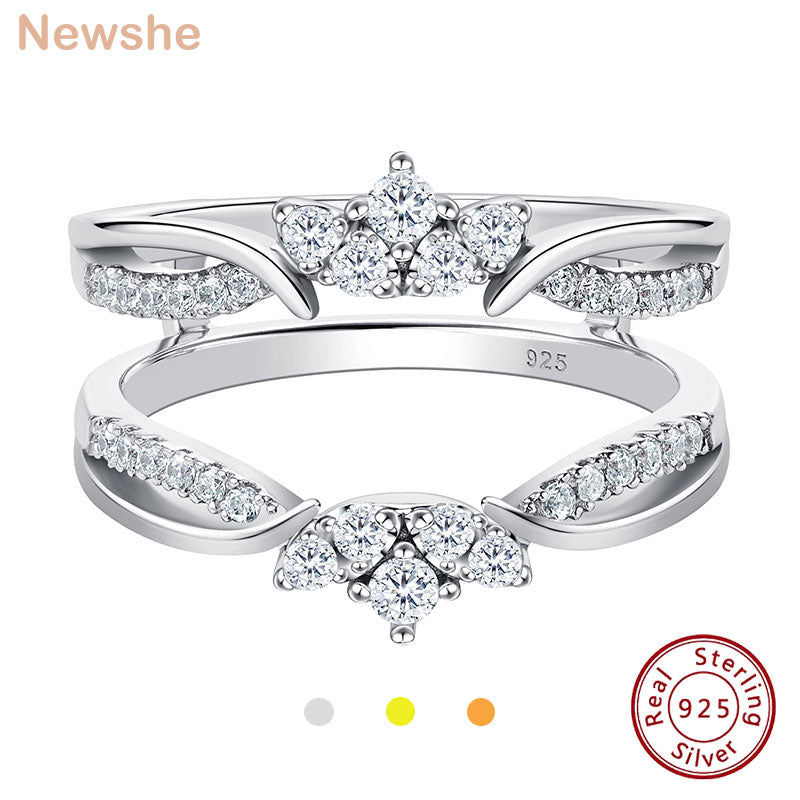 Sterling Silver Multi-color CZ Guard Ring Enhancers for Women