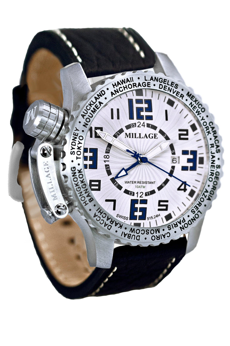 Millage MOSCOW Collection Watch W-BLU-BLK-LB - Bids.com