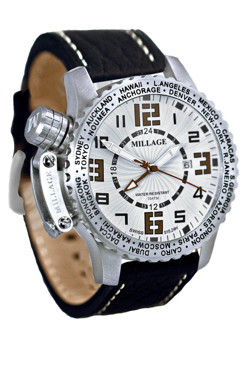Millage MOSCOW Collection Watch W-BR-BLK-LB - Bids.com