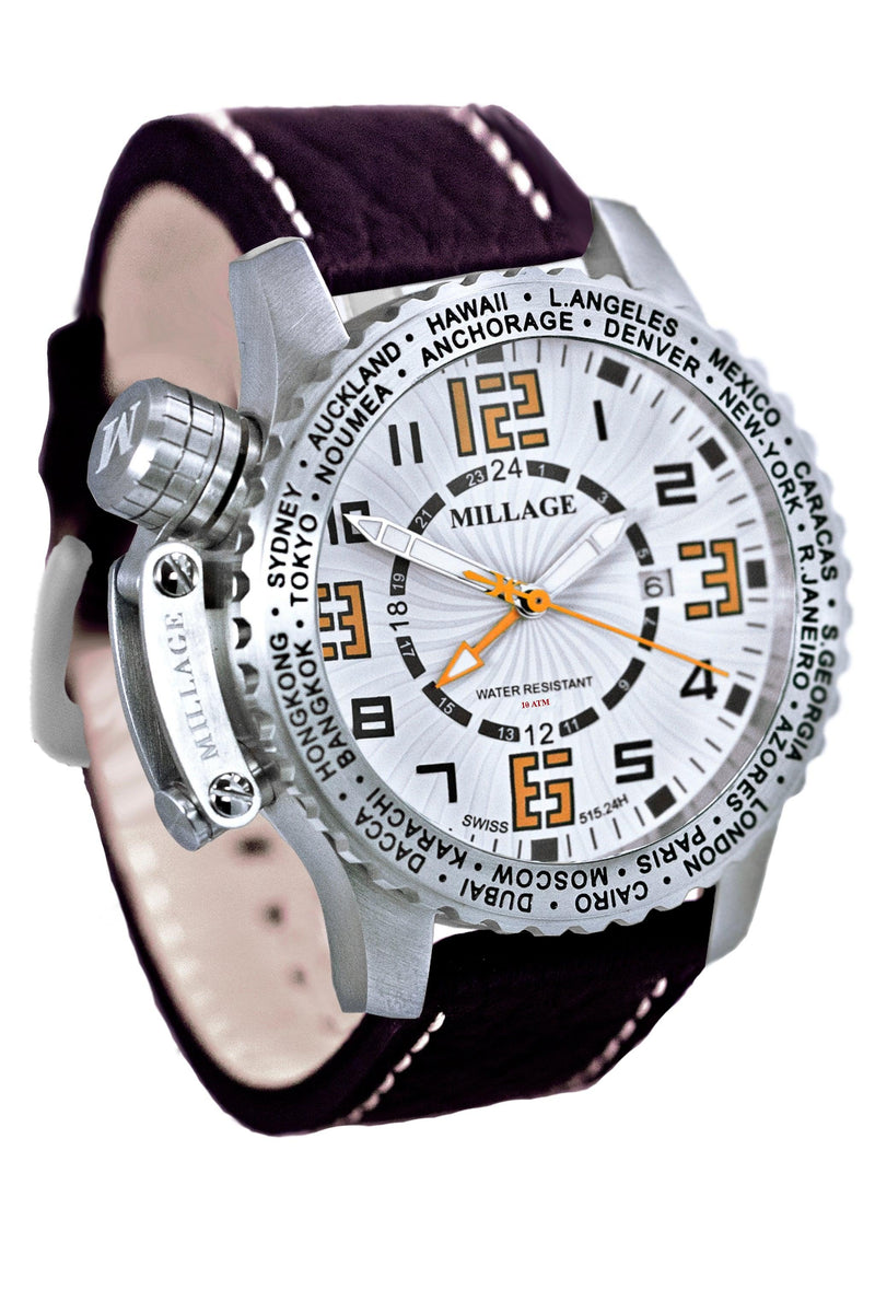 Millage MOSCOW Collection Watch W-OR-BR-LB - Bids.com
