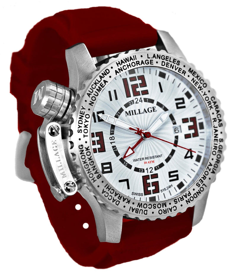Millage MOSCOW Collection Watch W-RD-RD-SL - Bids.com