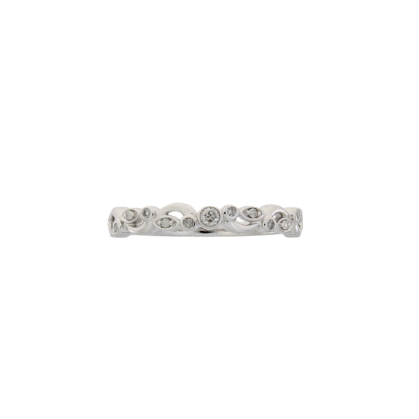 .08ct Diamond stackable band set 10KT White Gold