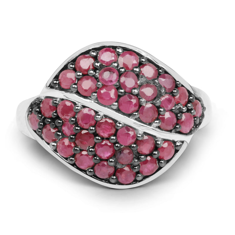 1.72 Carat Genuine Ruby .925 Sterling Silver Ring