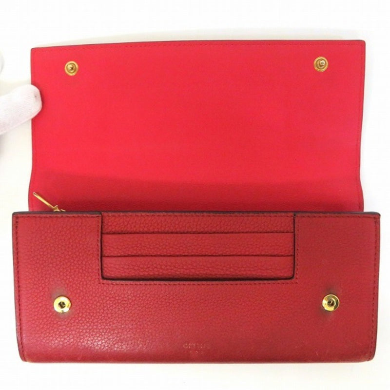 Celine CELINE Large Flap Wallet Long Womens