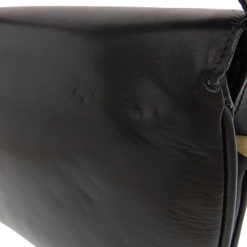 Celine Shoulder Bag Leather Black