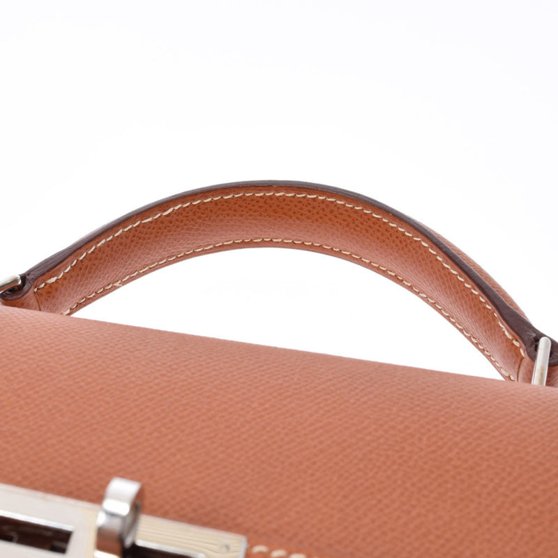 HERMES Hermes Kelly Depeche 34 Cognac  J engraved (around 2006) Mens Epson bag