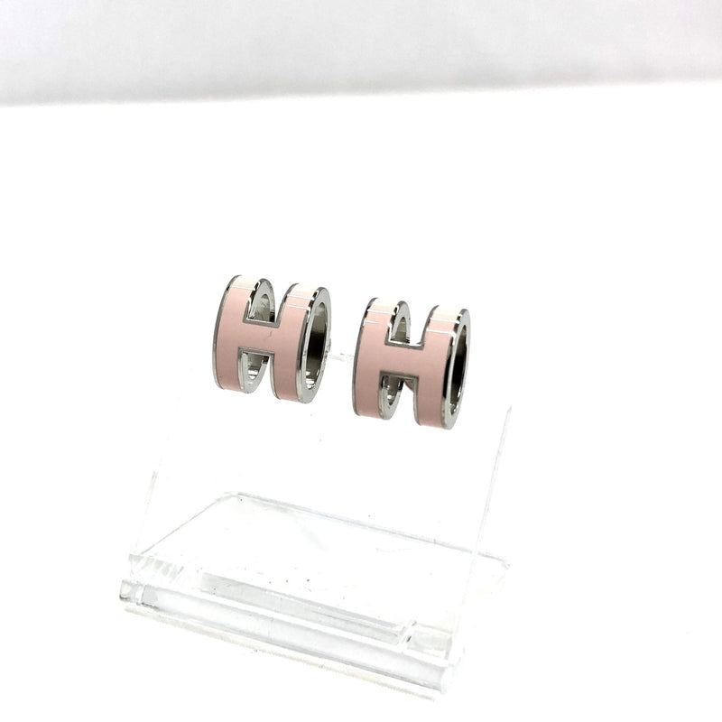 HERMES Hermes Earrings H Pop Ash Pink Rose Dragee Gold Catch Ladies