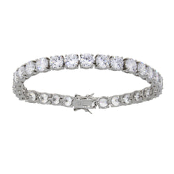 Genuine Cubic Zirconium Tennis Bracelet Sterling Silver