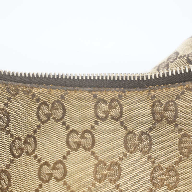 Auth Gucci Horsebit Shoulder Bag 115867 Womens GG Canvas Shoulder Bag Beige