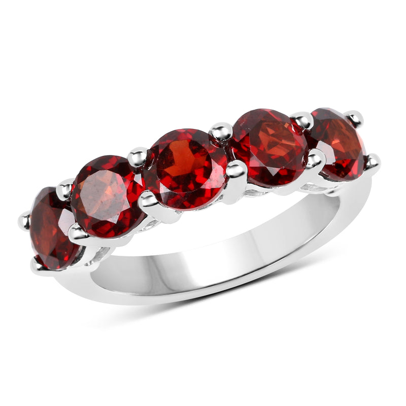 3.75 Carat Genuine  Garnet .925 Sterling Silver Ring