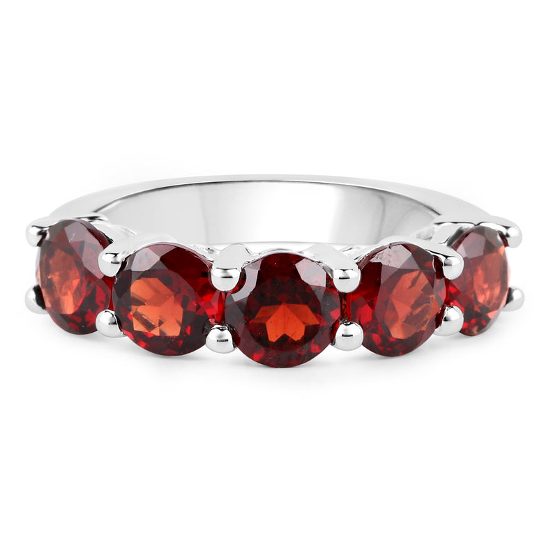 3.75 Carat Genuine  Garnet .925 Sterling Silver Ring