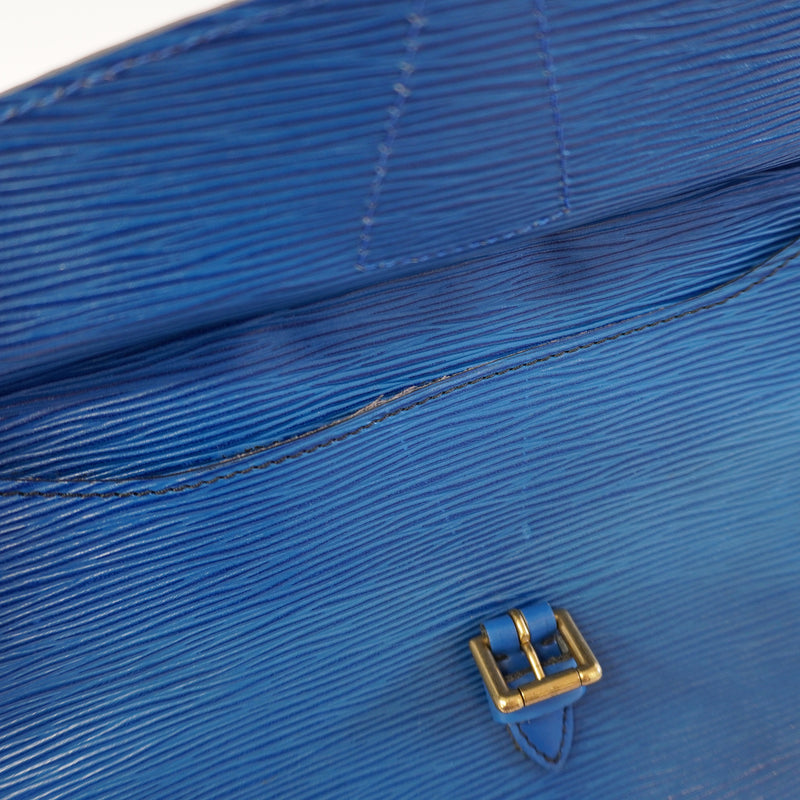 Auth Louis Vuitton Shoulder Bag Epi Genefille M52155 Toledo Blue