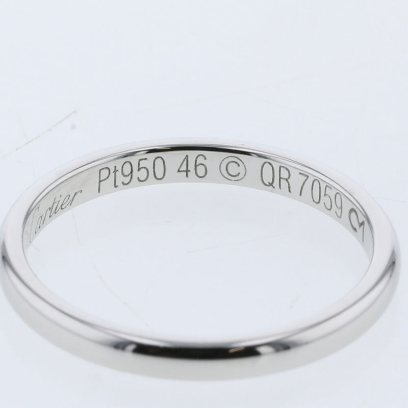 Cartier Ring 1895 Wedding Width Approximately 2mm Platinum PT950 Ladies CARTIER