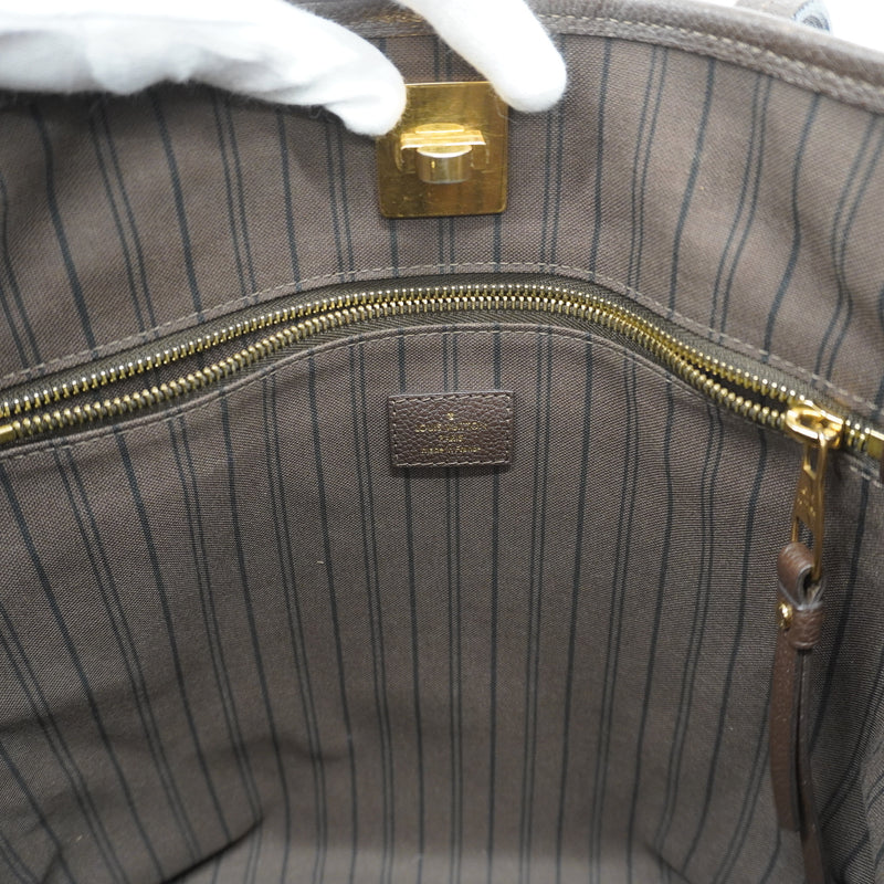 Auth Louis Vuitton Monogram Empreinte M93237 Womens Shoulder BagTote Bag Earth