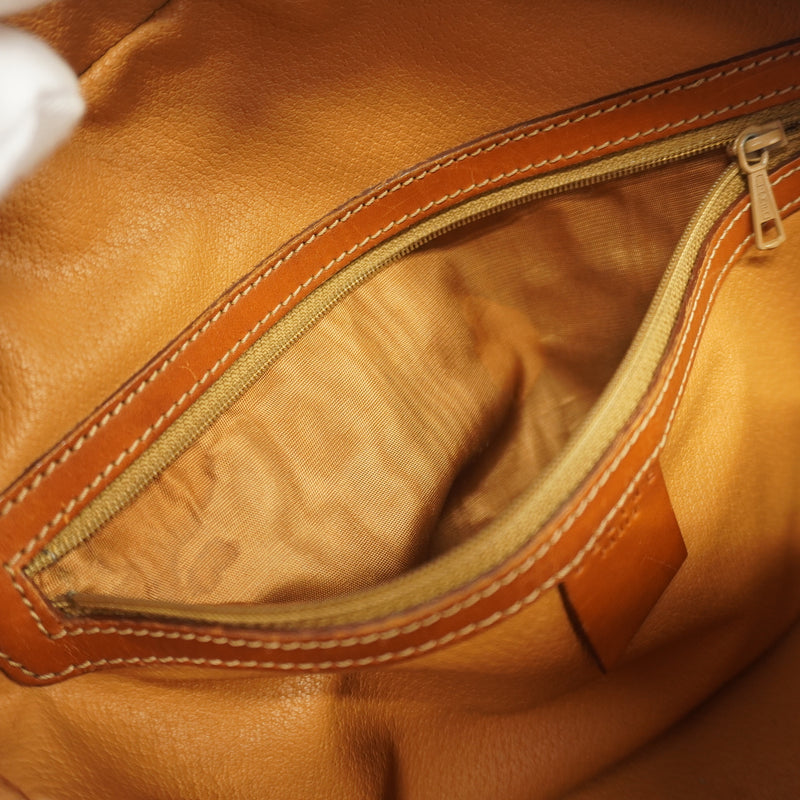 Auth Celine Macadam Handbag Womens PVC Handbag Brown
