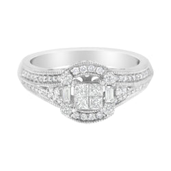 14K White Gold 3/4ct TDW Diamond Engagement Ring (H-ISI1-SI2)