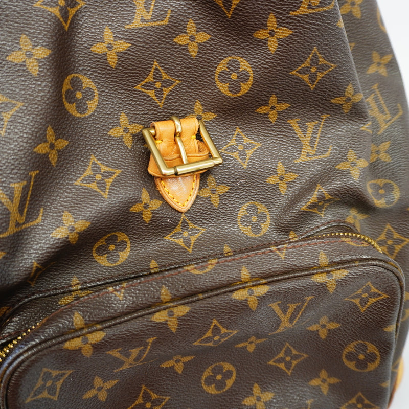 Auth Louis Vuitton Monogram Montsouris GM M51135 Womens Backpack