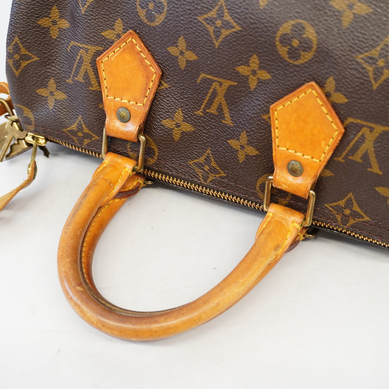 Auth Louis Vuitton Monogram Speedy 25 M41528 Womens Handbag