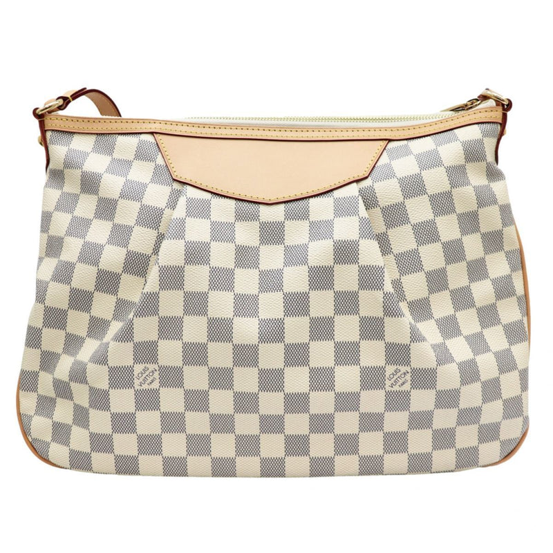 Louis Vuitton Damier Azul Siracusa MM Shoulder Bag Ladies White N41112