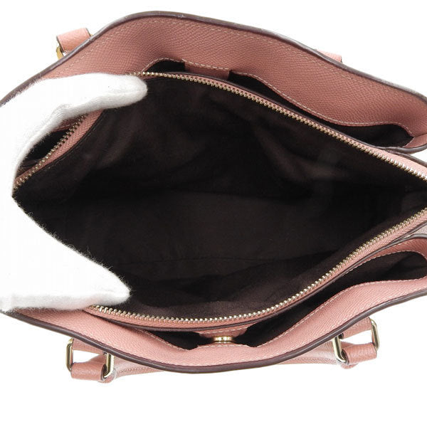Coach Signature Womens PVC Shoulder Bag Beige Pink