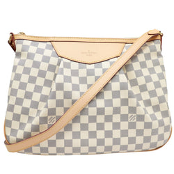 Louis Vuitton Damier Azul Siracusa MM Shoulder Bag Ladies White N41112