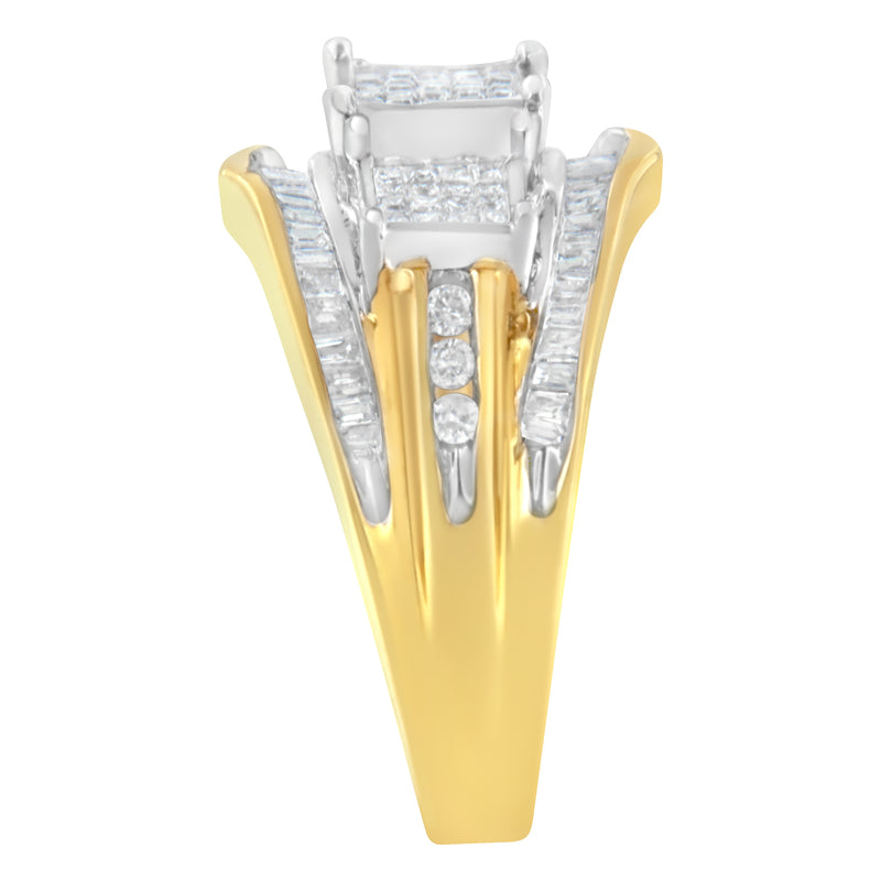 10KT Two-Toned Gold Diamond Ring (1 cttw, H-I Color, SI1-SI2 Clarity)
