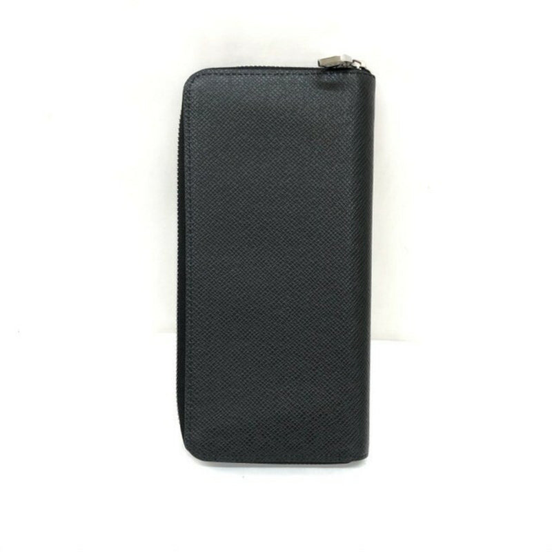 LOUIS VUITTON Louis Vuitton Long Wallet M30503 Zippy Vertical Noir Taiga LV Round Leather Mens