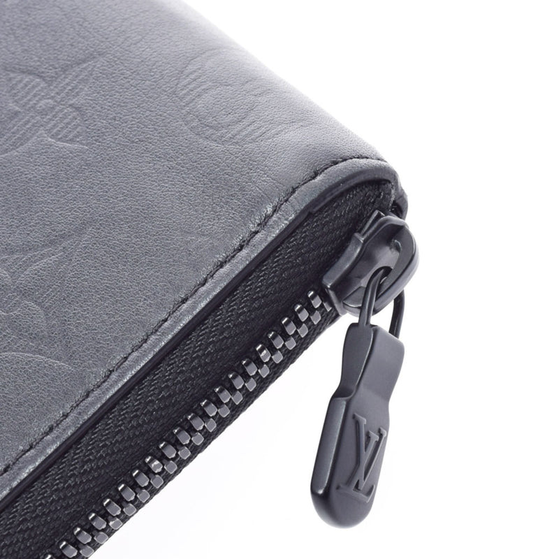 LOUIS VUITTON Monogram Shadow Zippy Vertical Black M62902 Men's Leather Wallet