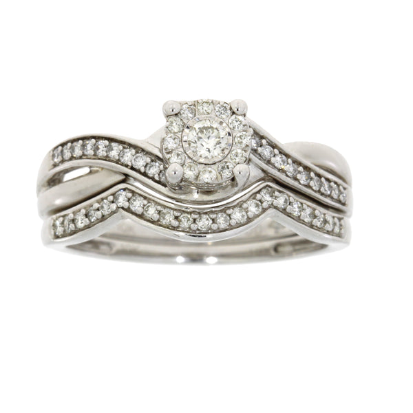 .30ct Diamond Engagement Ring Set 10KT White Gold