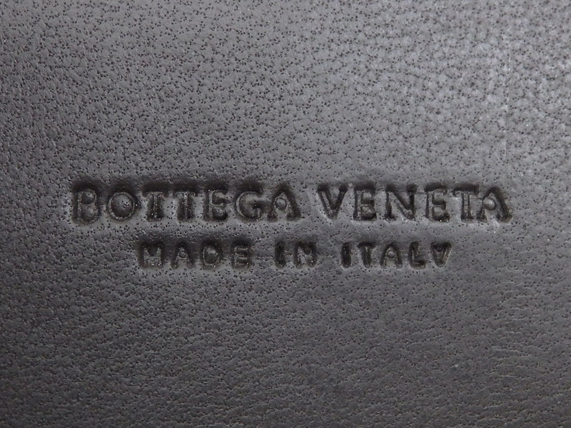 Bottega Veneta Money Clip Intrecciato Mens Brown Leather 169719 Crochet