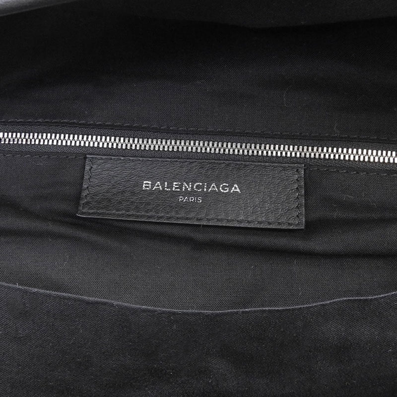 Balenciaga MenWomen Leather Backpack Black