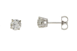 Natural 1.02ct Diamond Stud Earrings 14KT White Gold