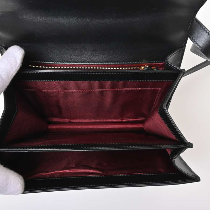 Gucci Leather Zumi Shoulder Bag Black