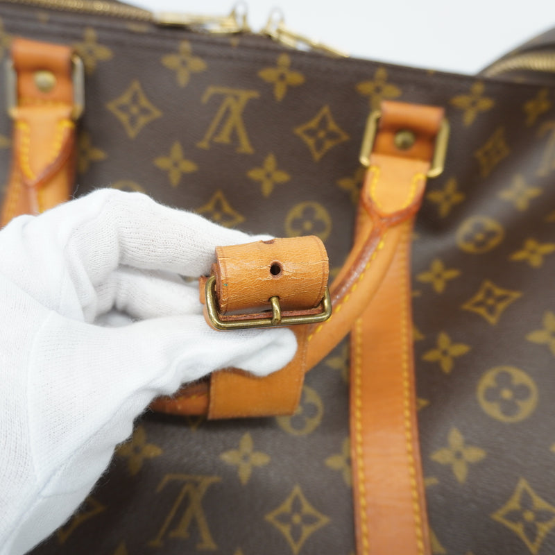Auth Louis Vuitton Boston Bag Monogram Keepol 60 M41422 Unisex