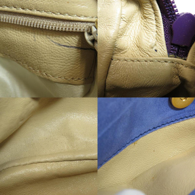 Gucci 007 3444 0221 metal fittings motif shoulder bag suede ladies GUCCI