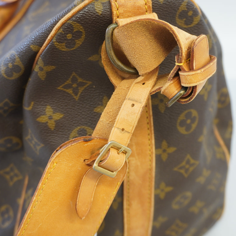 Auth Louis Vuitton Boston Bag Monogram Keepall Bandolier 50 M41416 Unisex