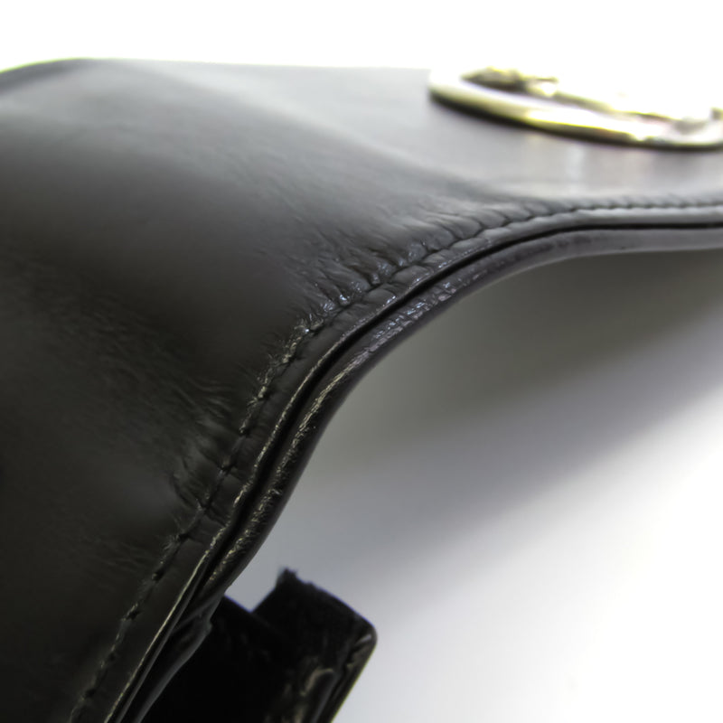 Christian Dior Belt Pouch Unisex Leather Pouch Black