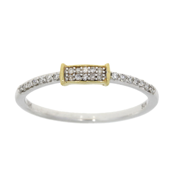 .10ct Diamond stackable band set 10KT 2 Tone Gold