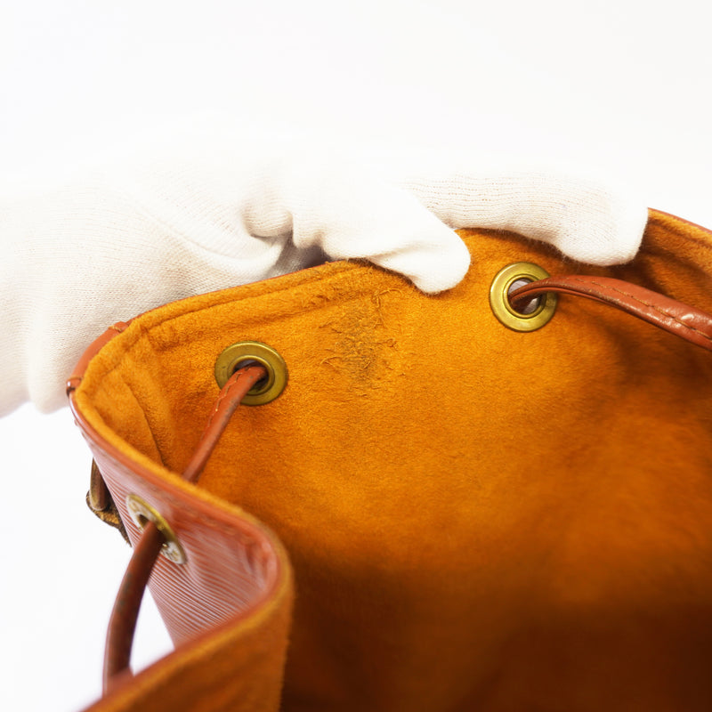 Auth Louis Vuitton Epi Petit Noe M44103 Womens Shoulder Bag Kenyan Brown