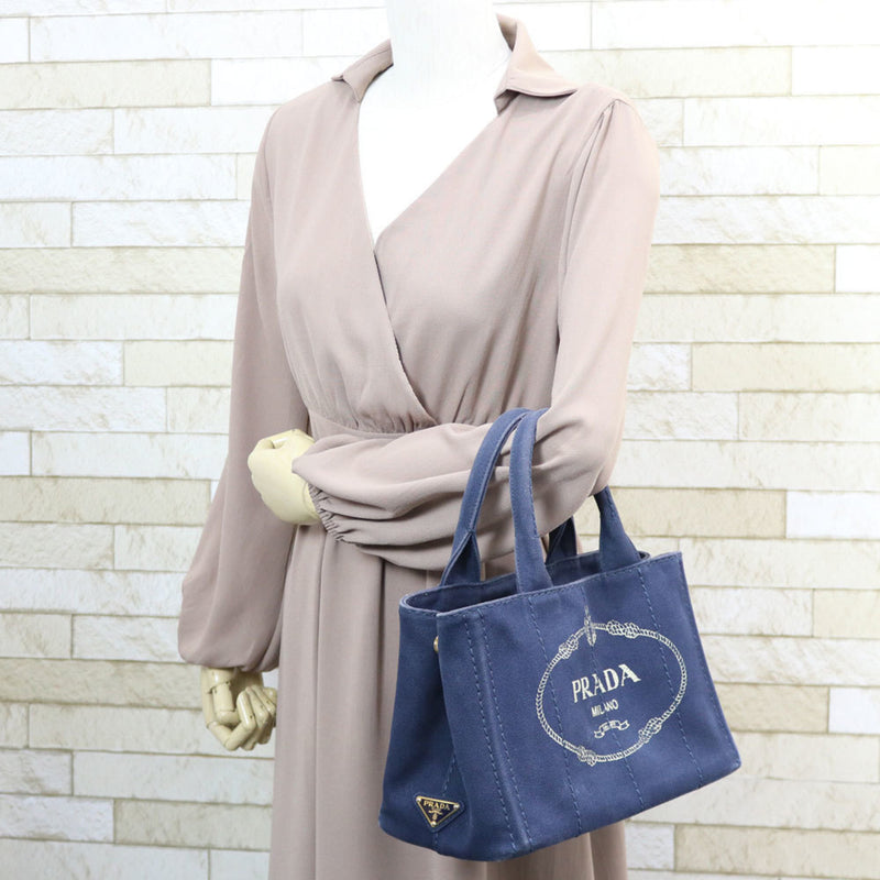 Prada Shoulder Bag Handbag Kanapatoto PM Navy Ladies