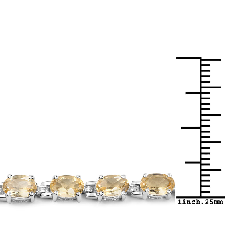 9.03 Carat Genuine Citrine .925 Sterling Silver Bracelet