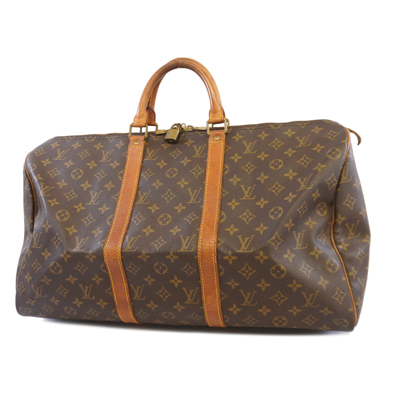 Auth Louis Vuitton Boston Bag Monogram Keepol 50 M41426 Unisex