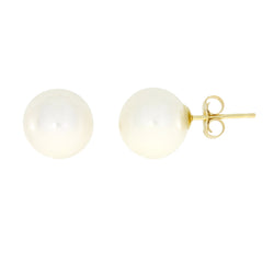 Fresh Water Pearl Stud Earrings 14KT Yellow Gold