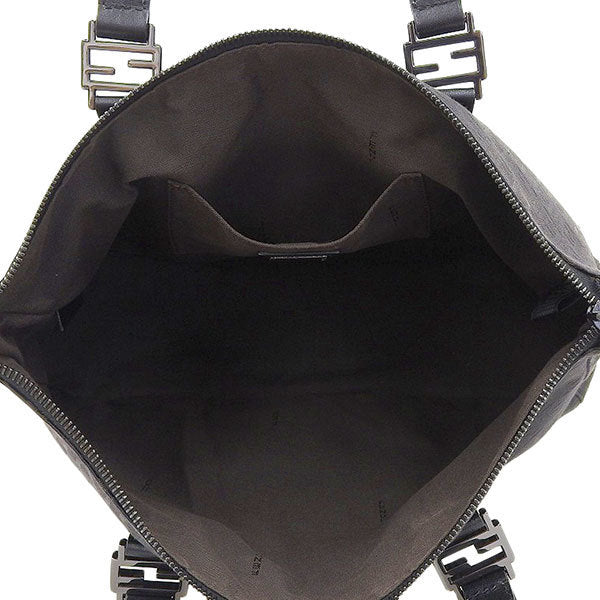 Fendi Zucchino Womens Canvas HandbagTote Bag Black